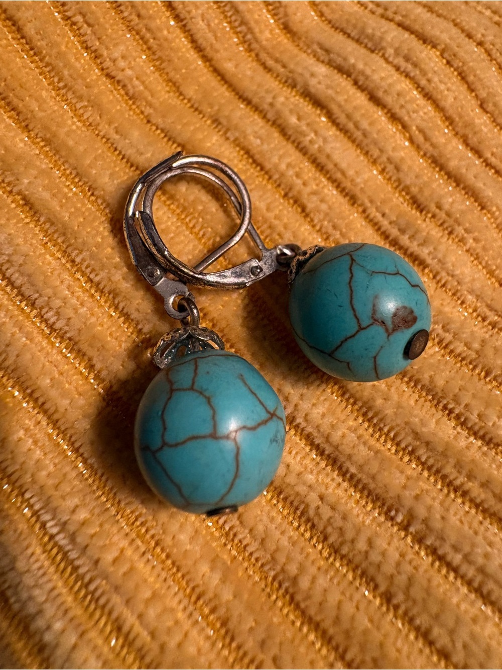 Turquoise Bead Drop Earrings - Women Jewelry